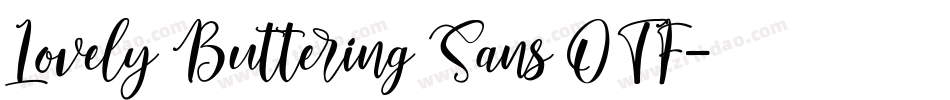 Lovely Buttering Sans OTF字体转换